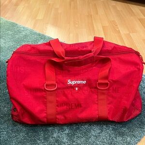 Supreme Bold Red Duffel Bag